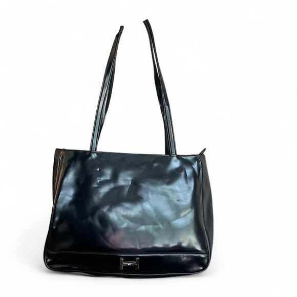 Tommy Hilfiger Black Patent Tote - Picture 8 of 8